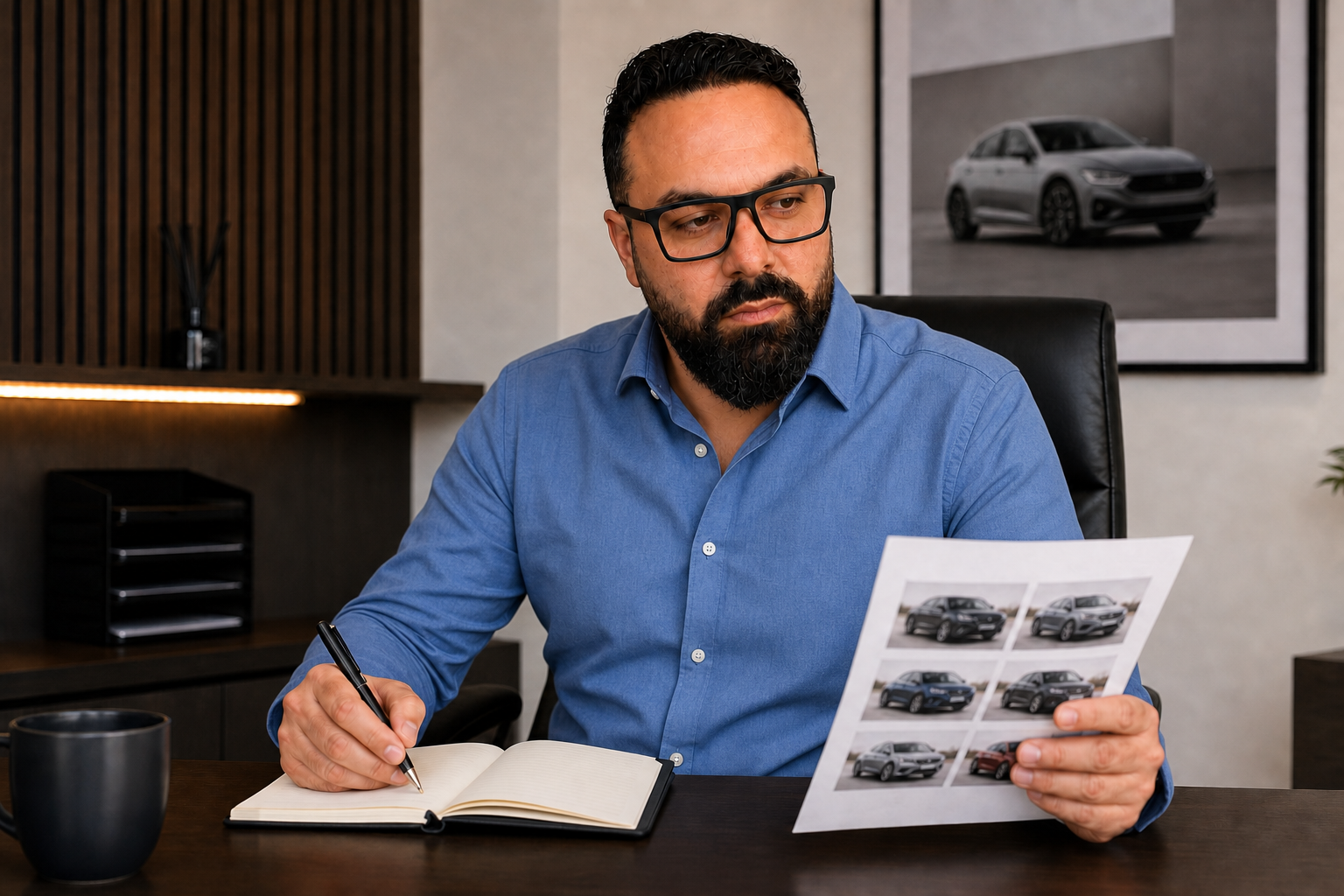 Persönliche manuelle Prüfung einer Fahrzeuganfrage